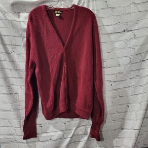 Wilson Staff Men Red Cardigan V Neck